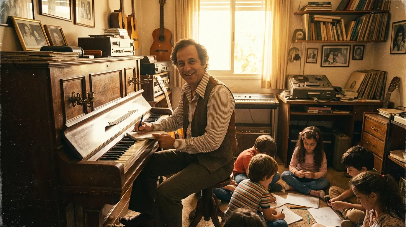 אהוד מנור יוצר מוזיקה